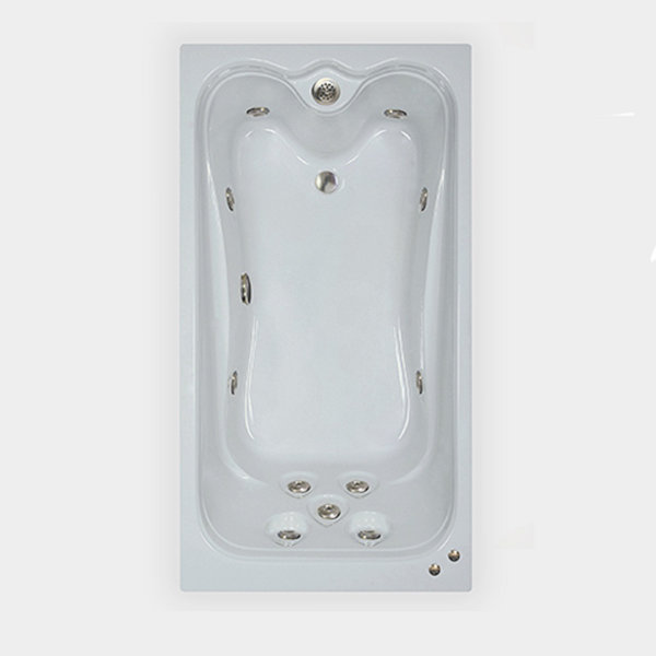 WaterTech 60'' x 32'' DropIn Whirlpool Acrylic Bathtub Wayfair
